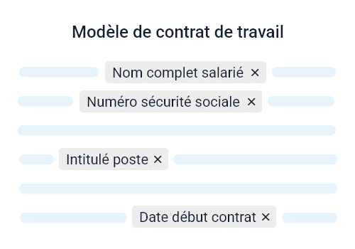 Illustration contrat pré-rempli - Fonctionnalité du module Embauche de Staff & Go